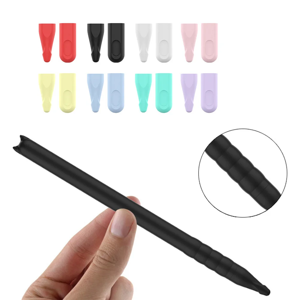 

3Pcs Silicone Case Protective Pencil Pouch Nib Cover Anti-Scroll Scratch Resistant Red Silicone Case Protective Pouch