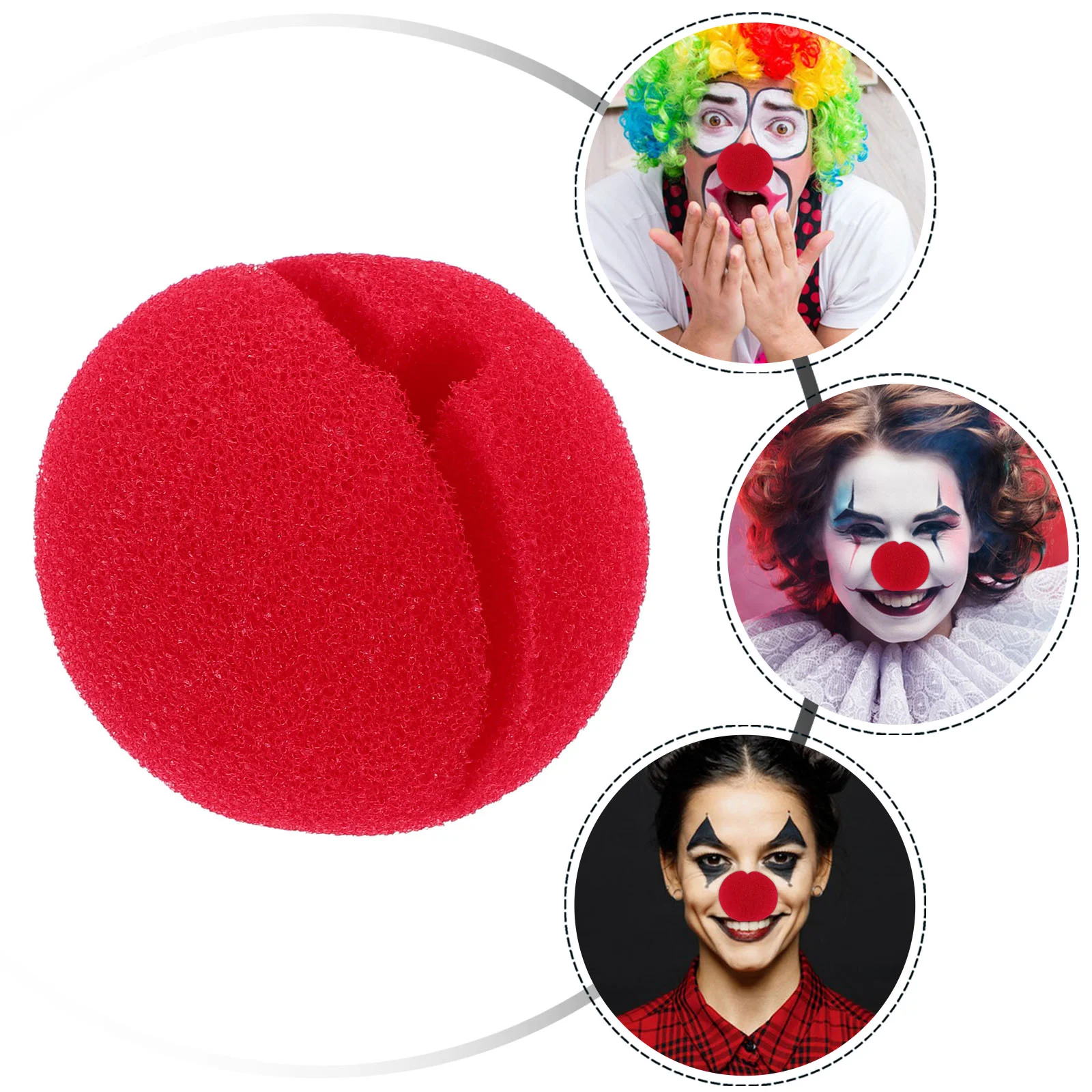 Neus voor de meeste maten Clown Rode Elasticiteit Verkleed Halloween-kostuumaccessoires