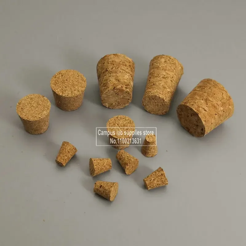 100pcs/lot ( Top-Diameter7.5mm-30mm) Wooden Corks Stopper, Lab Test Tube Cork