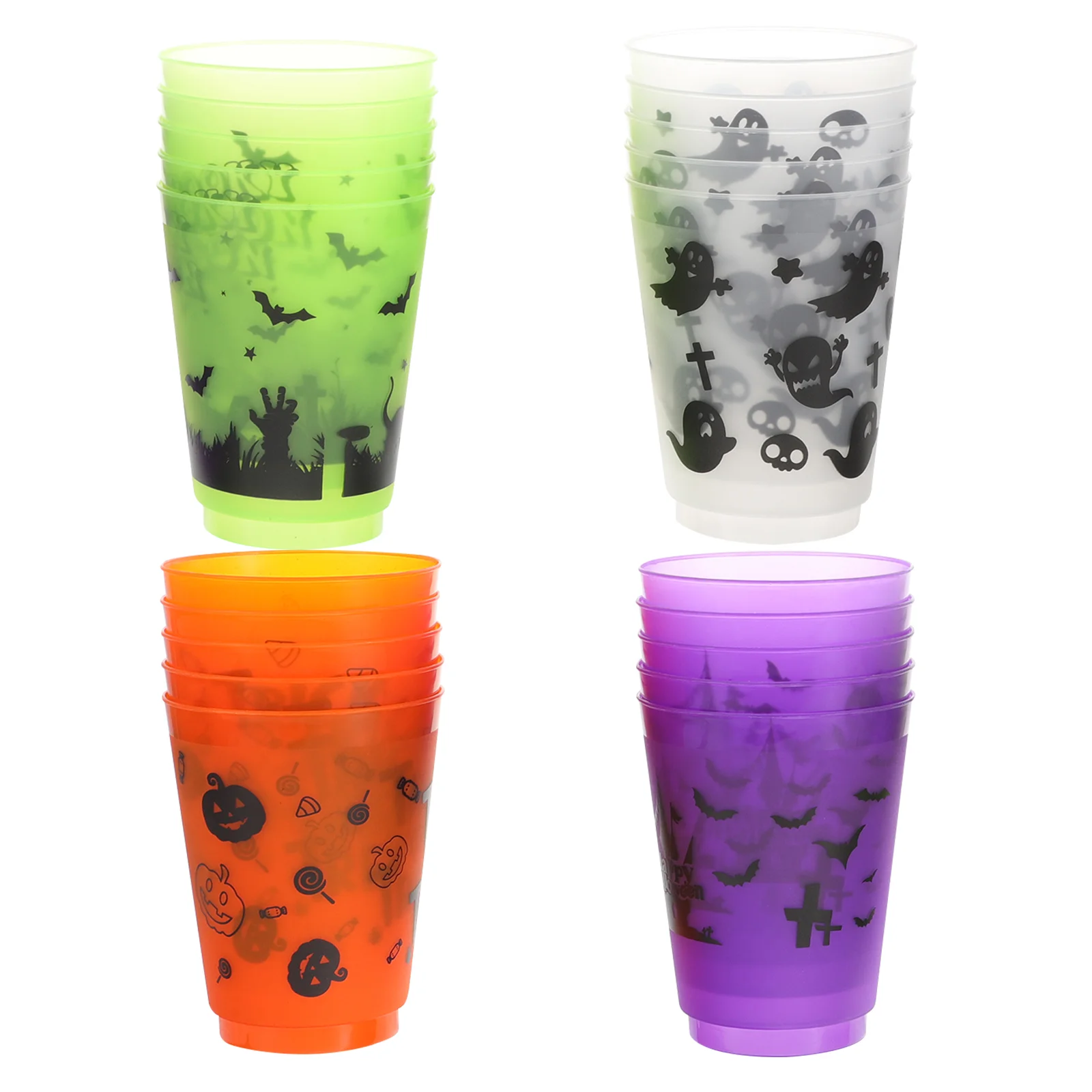 20 Pcs Paper Cups Party Mugs Convenient Drink Water Bottle Halloween Plastic European and American