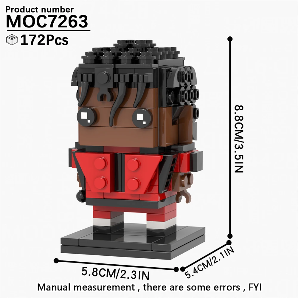MOOXI Star Celebrity Serie 172Pcs MOC Ziegel Figuren BrickHeadsed Bausteine Kinder Bildung Spielzeug Für Kinder Geschenk MOC7263 – Detail 1