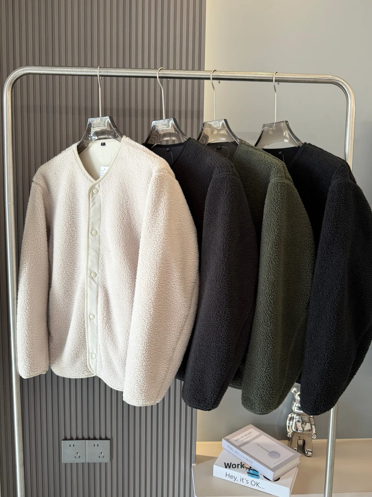 

Thiened Fce Lined Jaet Men's Casual Sle Warm Windproof Outerwear Vintage Versatile Autumn Winter Coat for Youth