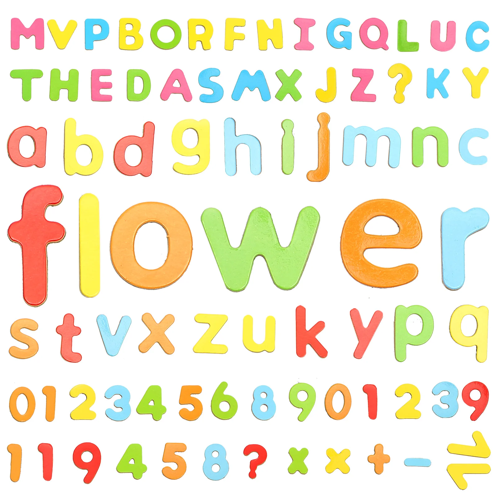 Colorful Alphabet Stickers Wooden Magnetic Fridge Refrigerator Magnets Educational Number Kids Learning Toys Gifts