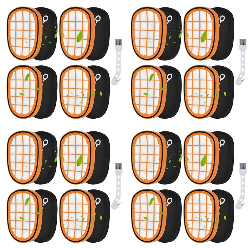 A44T 16 Pack Filters For  Speedpro Max Aqua Handheld Vacuum Cleaner FC6812 FC6813 FC6822 FC5005/01 Replacement Filters