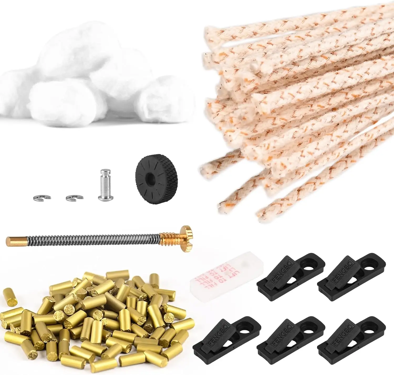 

Complete Kerosene Lighter Repair Kit with Flint, Wick, Cotton & Parts for Maintenance