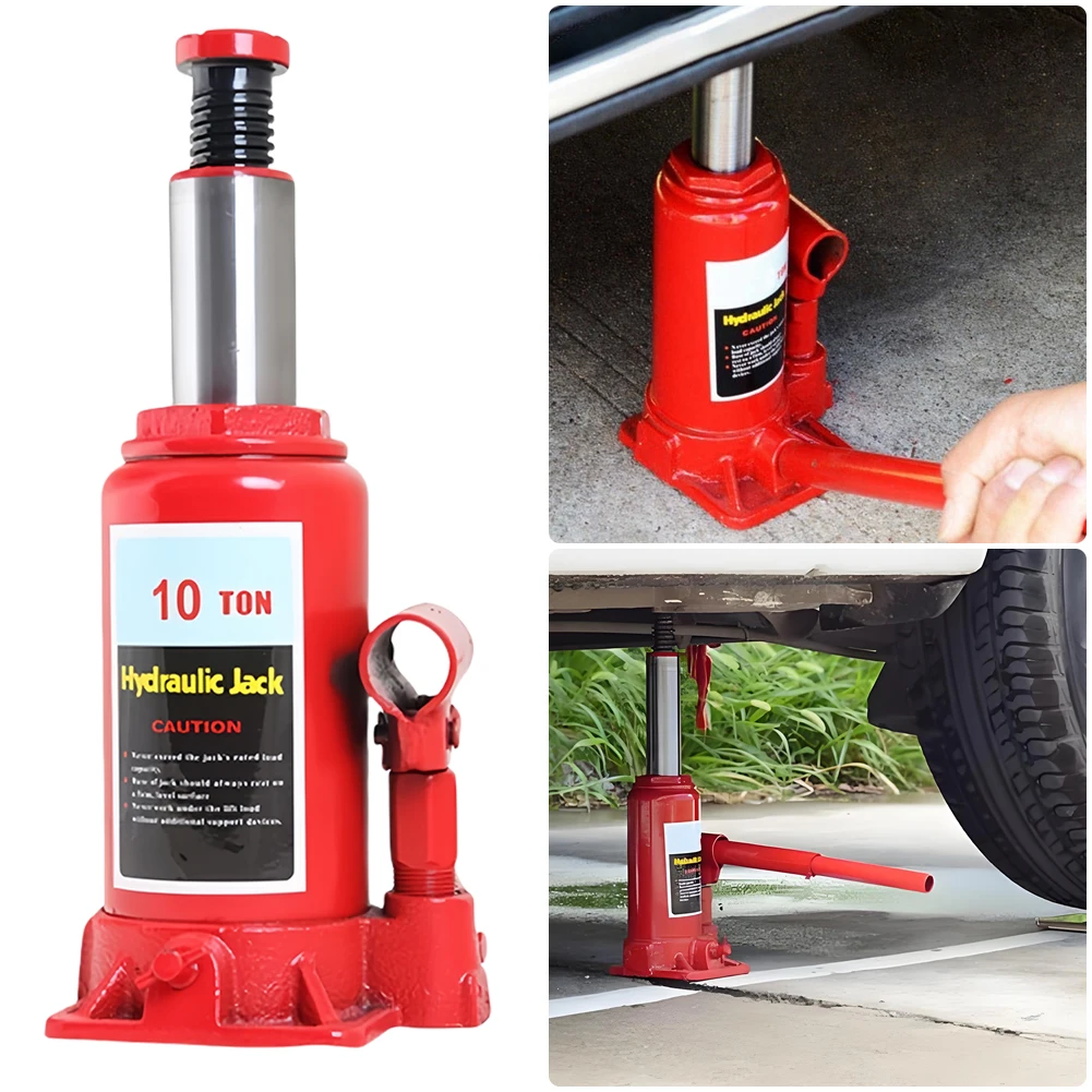 2/5/10 Ton Car Jacks Tools Welded Bottle Jack Welded Hydraulic Car Bottle Jack for Car Pickup Truck RV Repair