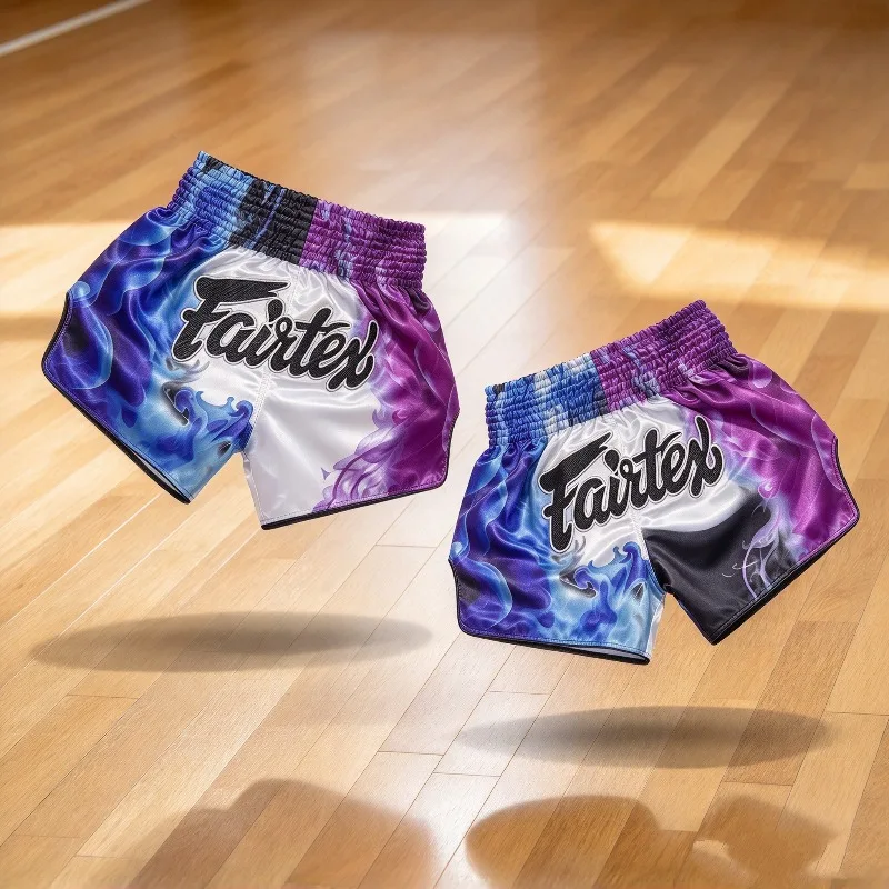 Muay Thai Shorts Men Women Kids Leopard Thai Boxing Shorts Premium Kickboxing Fight Training MMA Pants