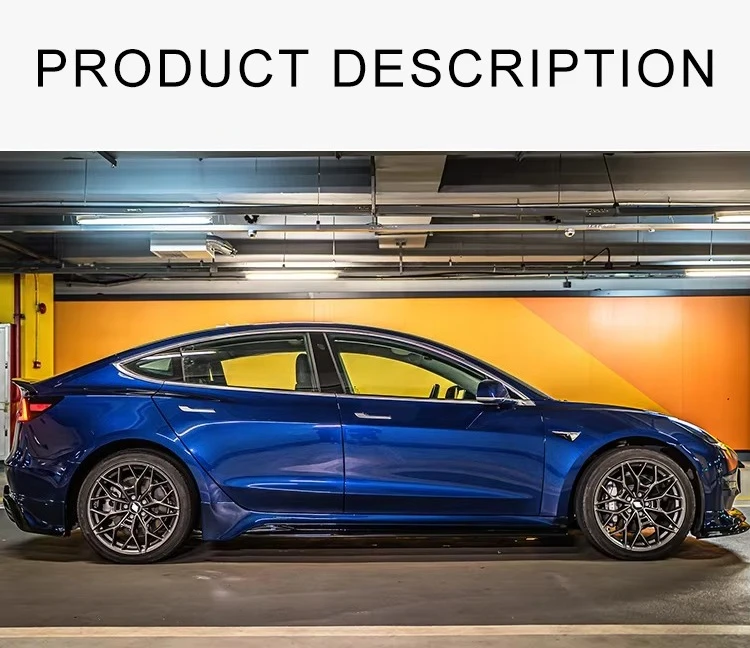 Picture 5: Yofer High Quality Universal Auto Accessories Non Painted Body Kit Car Diffuser Side Skirts Aprons for Model 3