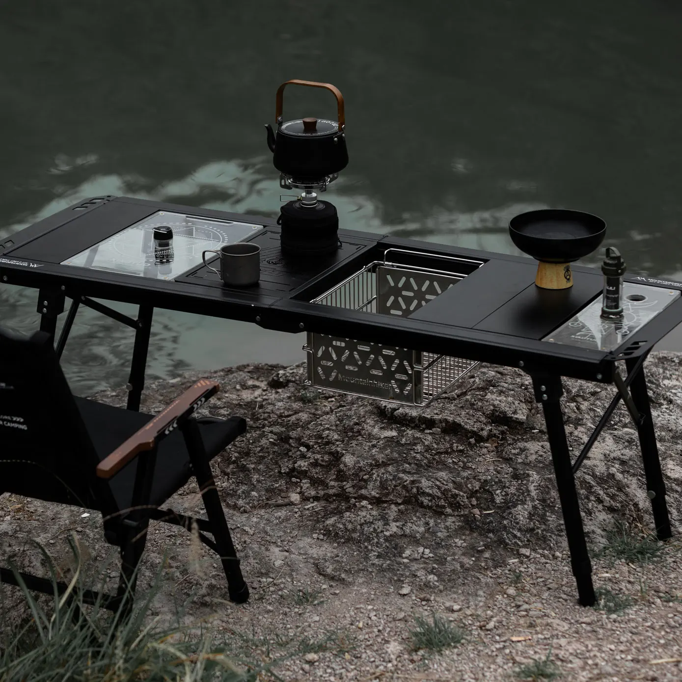 طاولة تخييم Mountain Hiker Igt مكونة من 5 وحدات قابلة للطي وخفيفة الوزن وقابلة للتعديل #2