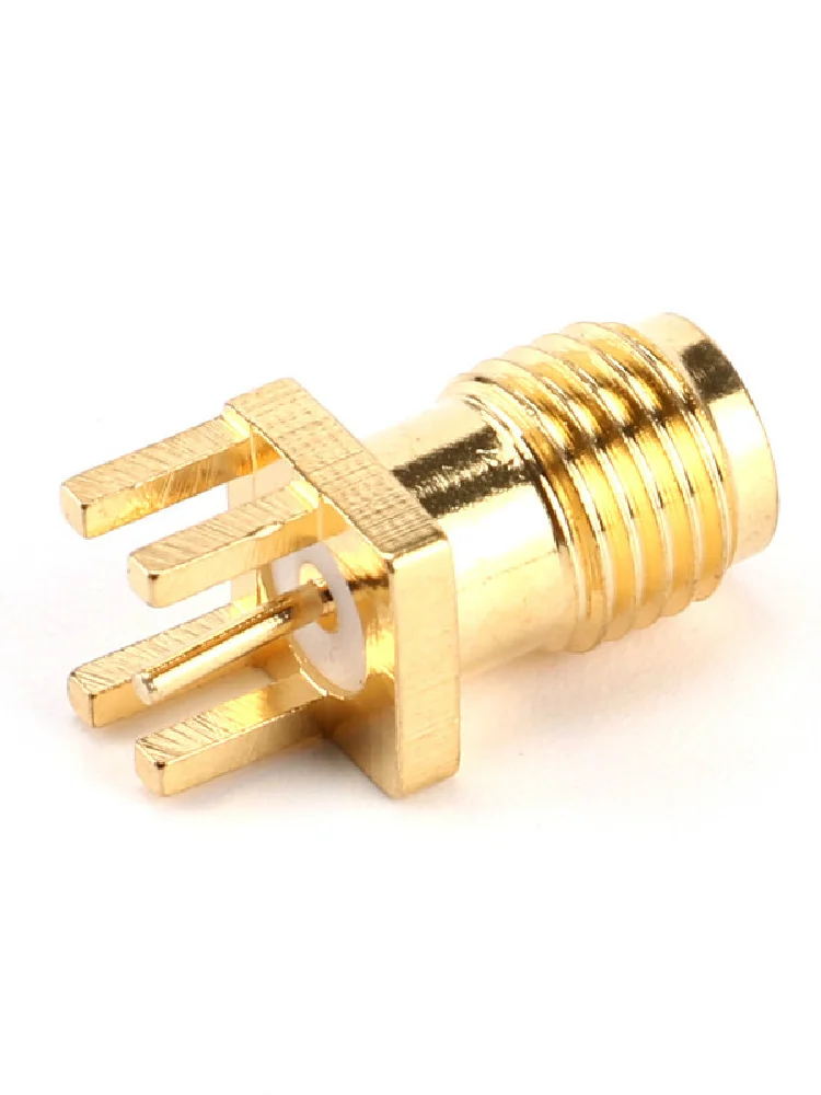 5 sztuk SMA gniazdo jack dla 1.6mm lutowane krawędzi PCB prosto zamontować pozłacane złącza RF gniazdo lutowane — zdjęcie 2