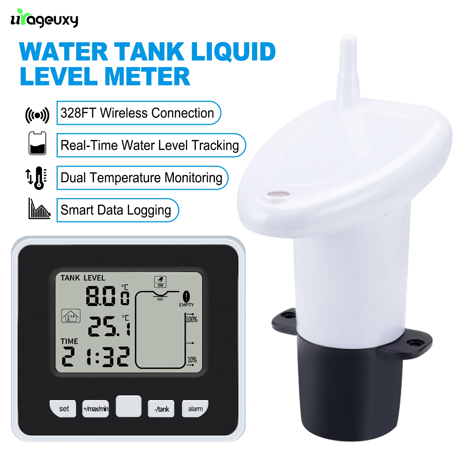 wireless RV tank temperature sensor digital display with alert system