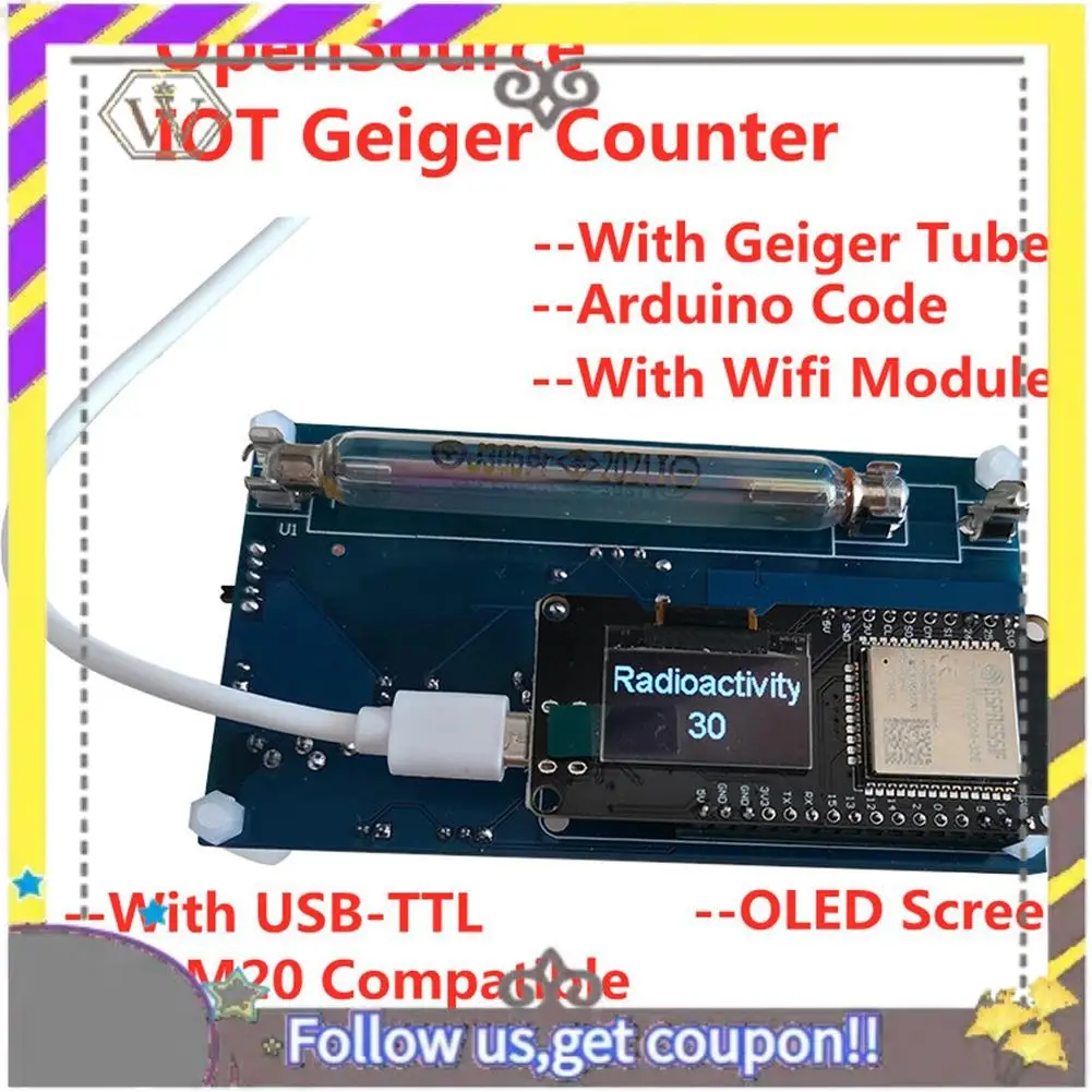 New Internet Of Things Geiger Counter Kit/Open Source/Nuclear Radiation Detector/Marble Tile Radiation