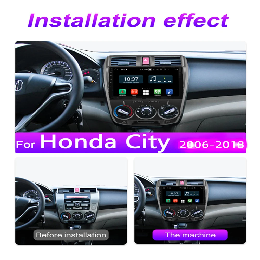 

Car Radio Audio Multimedia Player For Honda City 2006 - 2013 Android Auto Video Gps Navigation Carplay Stereo Head Unit Wifi DSP