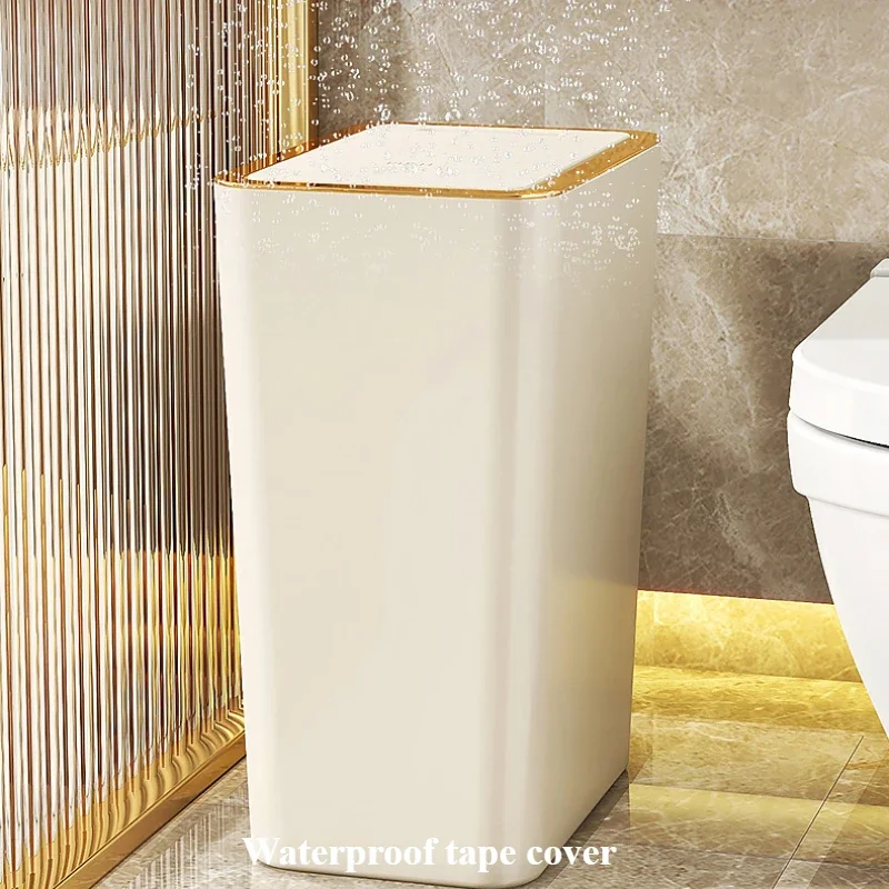 Pattumiera nordica da 10L/12L con coperchio One-Touch Pattumiera Deodorante Pattumiera impermeabile Pattumiera sottile di grande capacità Pattumiera dorata