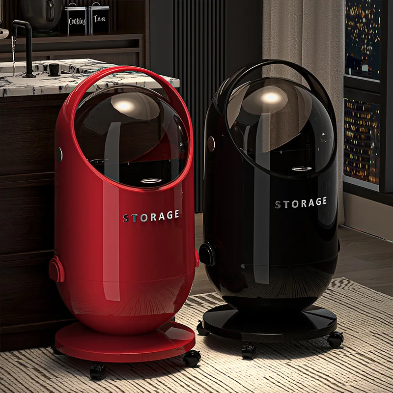 

Technological garbage bin for household use 2025 new living room, bedroom, bathroom with lid, large capacity paper basket