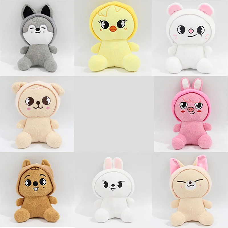 

19 см бездомная детская кукла, плюшевая игрушка SKZ, плюшевая кукла Li Longfu, милая сидячая фигурка, рюкзак, подвеска, веер, товар, подарок