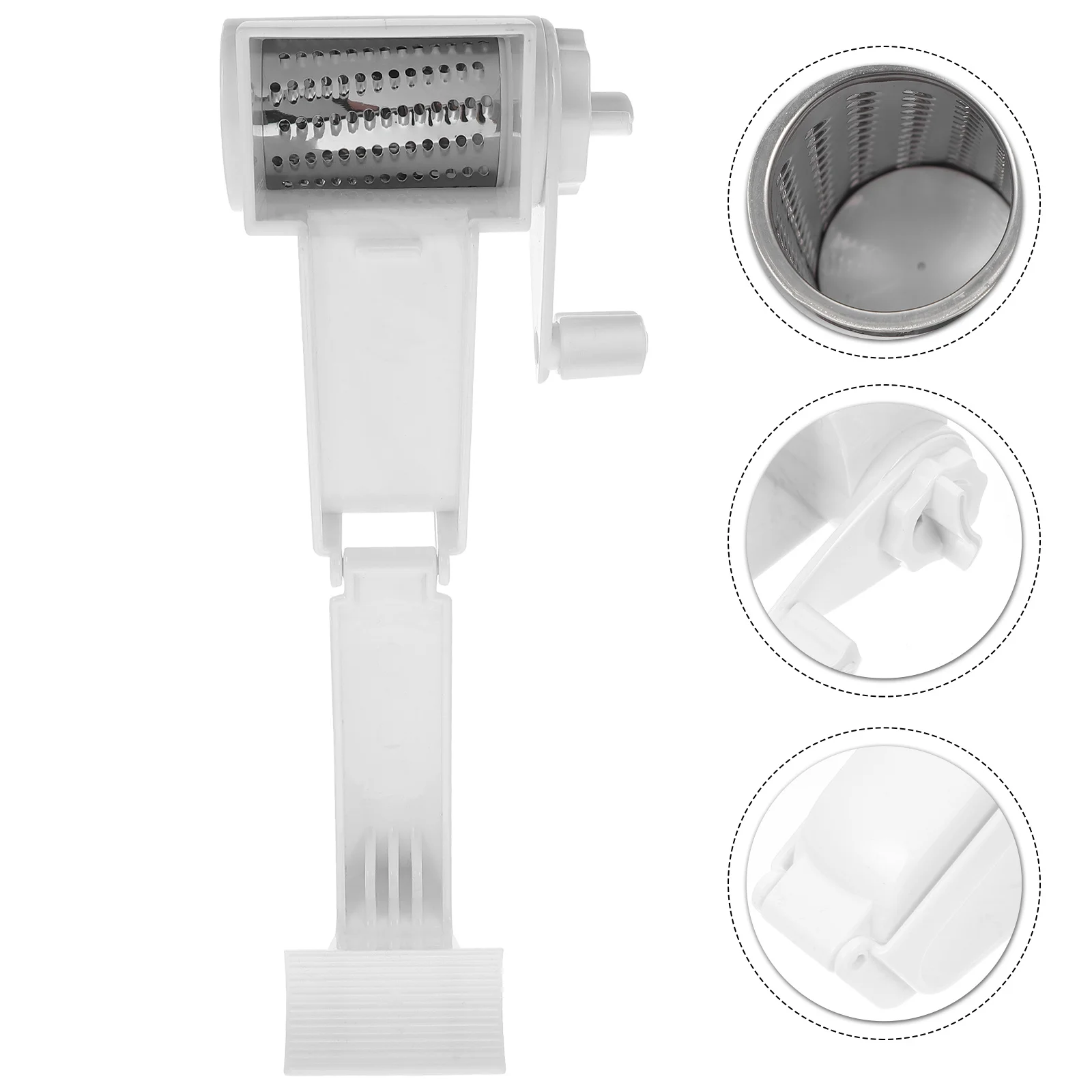 

1pc Rotary Grater Stainless Steel Manual Kitchen Slicer For Cheese Vegetables Food-Safe Sharp Blades Comfortable Handle