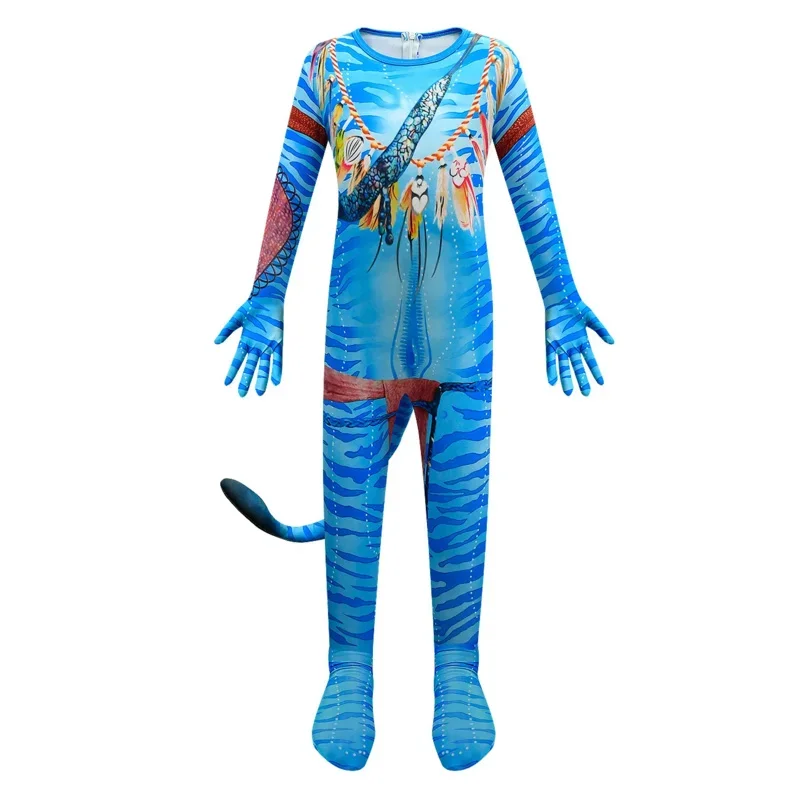 Avaring Cosplay Kostuum Film Jake Sully Neytiri Bodysuit Pak Zentai Jumpsuits Jongens Meisjes De Weg Van Water Halloween Kostuum