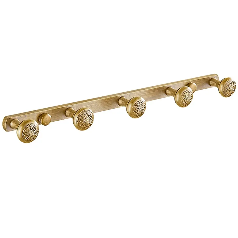 

French brass carved row hook, bathroom wall towel, bath towel, porch row hook