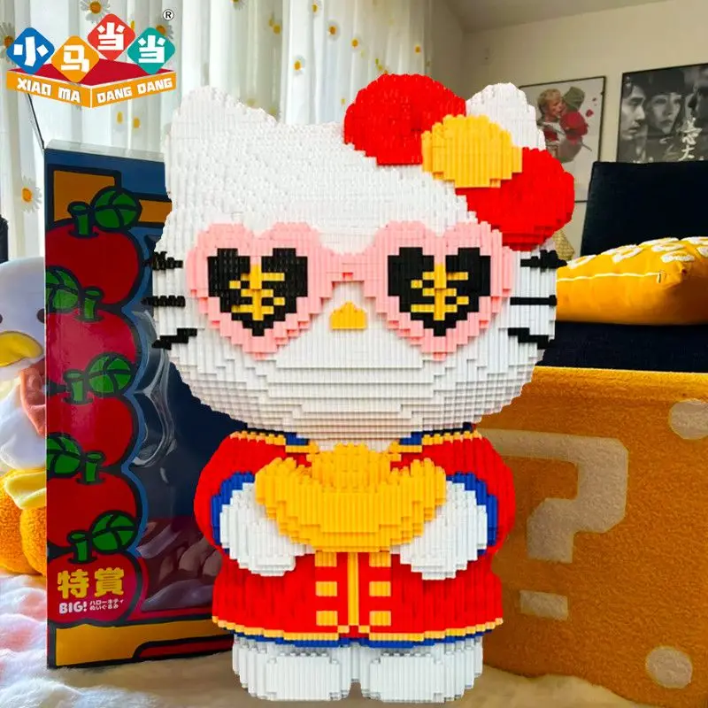 Giant Wealthy Cat Ornament, Building Block Assembly Toy Compatible with LEGO, Birthday Gift, Decor for Entrance Hall & Office - view 2