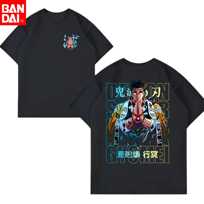 

Demon Slayer Anime Printing Oversized Cotton T-shirt Men and Women Comfortable Fashion Street Y2K Summer Trend Harajuku T-shirt