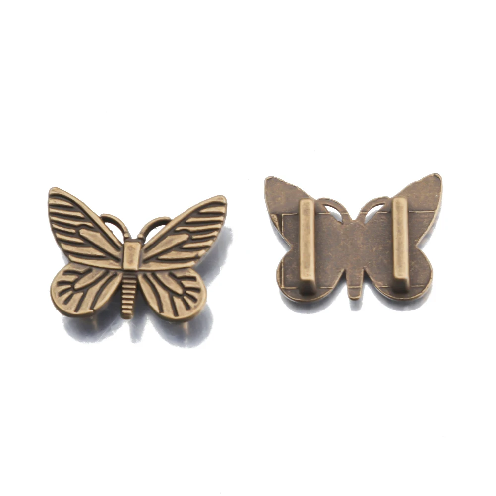 10Pcs Alloy Butterfly Beads Sun Flowers Slider Spacer Loose Bead For Jewelry Findings Making Diy Bracelet Necklace Accessories