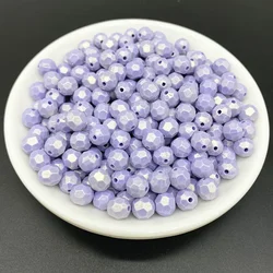 500 Grams Matte Faceted Round Acrylic Beads Straight Hole Loose Spacer  Necklace Bracelet Pendant Earrings Jewelry Making