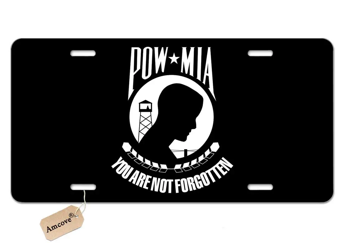 POW License Plate You are Not Forgotten Decorative Car Front License Plate,Vanity Tag,Metal Car Plate,Aluminum Novelty Licen