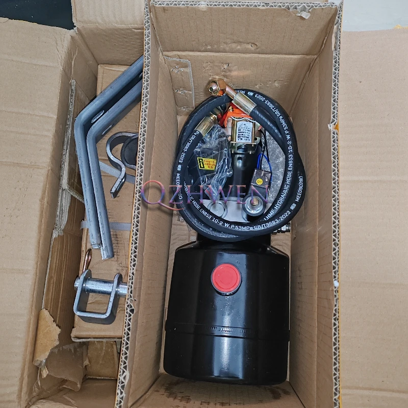 12V~72V Electric Tricycle Dump Hydraulic Modification Parts Motorcycle Garbage Dump Truck Electric Control Lifting Full Set