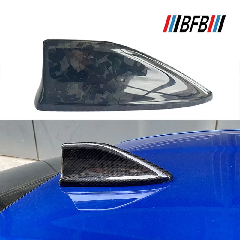 

For SUBARU BRZ For TOYOTA 86 GR86 GT86 marble antenna forged Real Dry carbon fiber shark fin roof antenna Body Kit modification