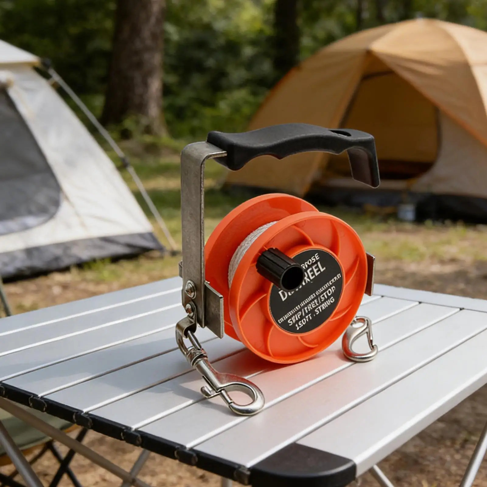 

Diving Reel Spool 290FT Heavy Duty Adjustable Nylon Rope Ergonomic Diving Tool For Snorkeling Spearfishing Boat Outdoor Beach