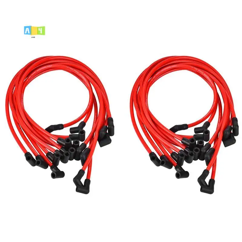 

A04E-2Set 10.5MM Spark Plug Wire Set, SP10-390-1010 High Performance Ignition Wire For AM General Isuzu HEI SBC BBC