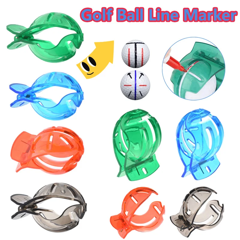 Golf Ball Line Marker Marks Double-sided T and Mi-shaped Template Drawing Alignment Tools Golf Scribe Marker Sport Training Aids