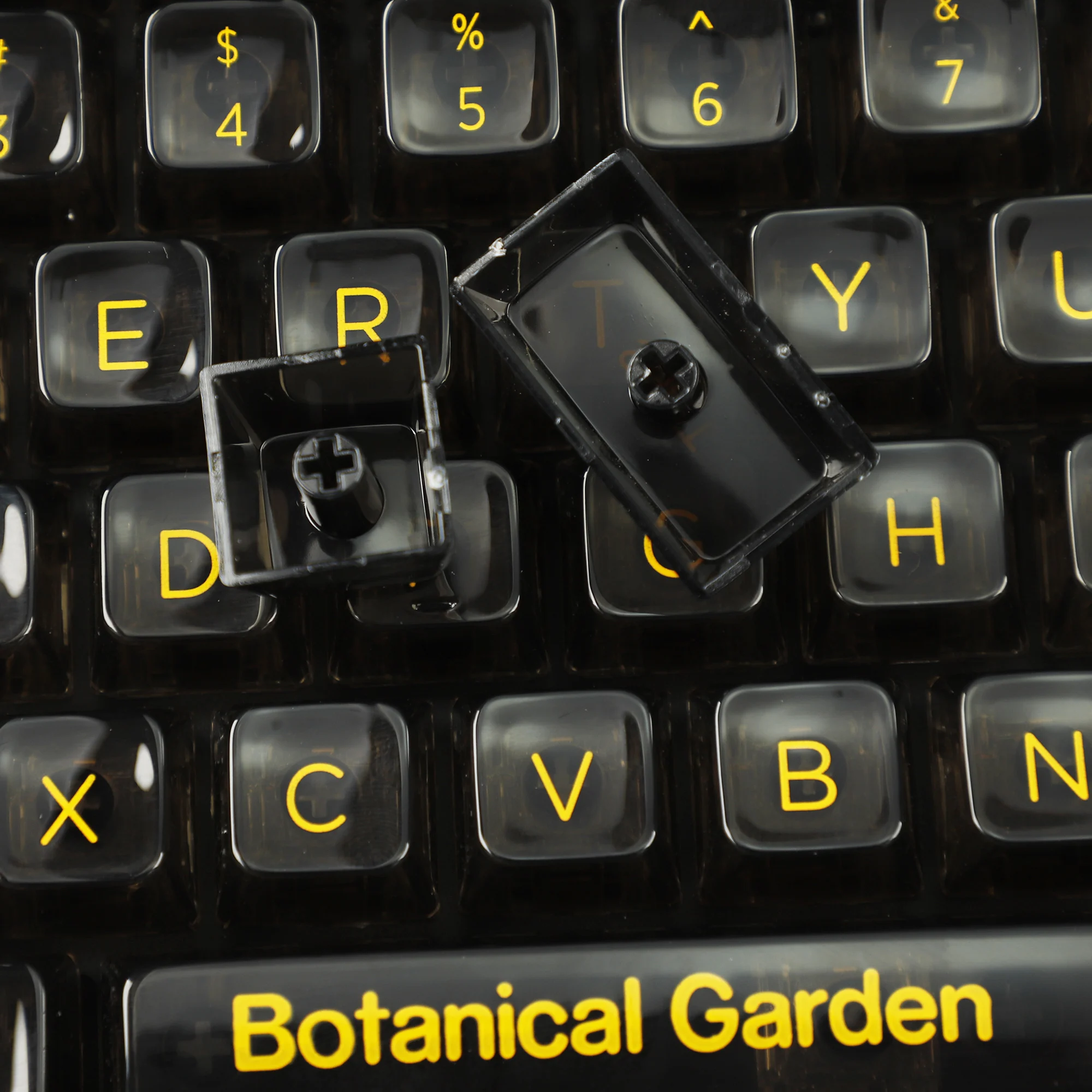 155 Kristall beleuchtete Tasten kappen mda Profil leuchten durch PC für mx mechanische Tastatur 96 87 84 80 75 68 64 Split