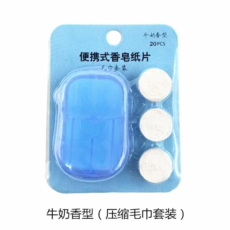 GBSC 20Pcs Sheets Soap Paper Sheets with 3Pcs Compressed Towel Set Portable Disposal Travel Scented Wash Hand Slice Sheet Foamin