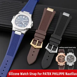 Silicone Watch Strap for PATEK PHILIPPE Nautilus 5711 5712g for Men's Special Interface 25*13mm Waterproof Rubber Watch Bands