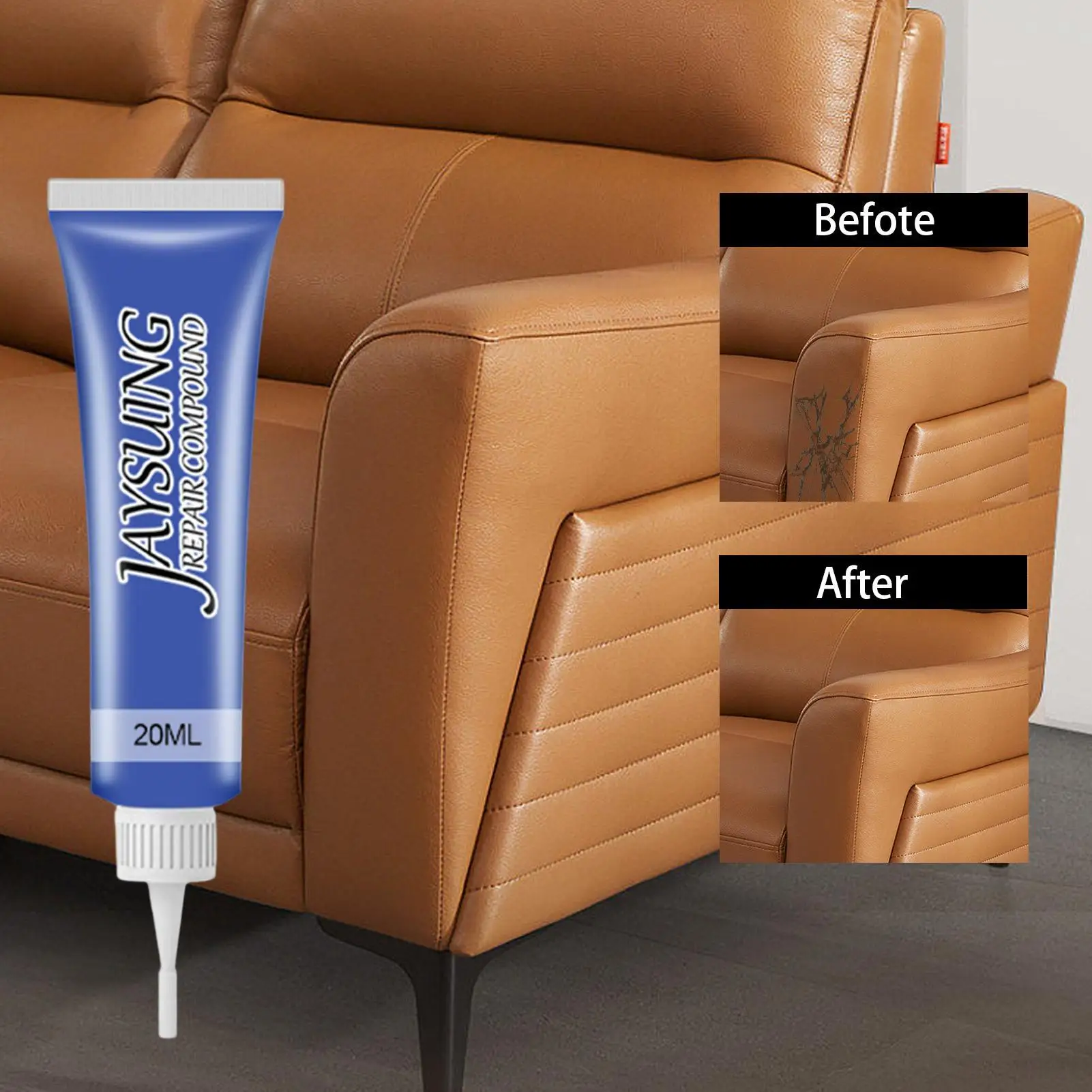 Leather Repair Cream 20ml Sofa Repair Kit Car Seat Repair Tools Liquid Scratch Filler For Car Seats Sofa Furniture Jacket Shoes