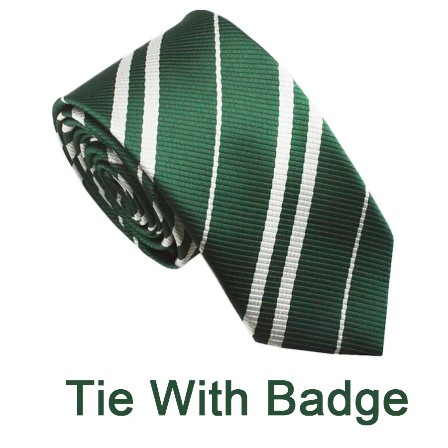 

(10 pieces/lot) Wholesale Stuedent Tie With Badge Magic Shcool Wizard Ties Hallwoon Party Cosplay Tie Gifts
