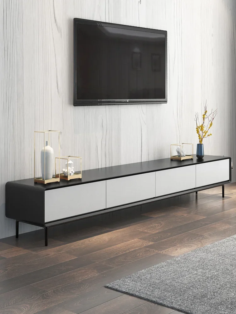 Simple TV Cabinet Large and Small Apartment Type Living Room Floor Walnut TV Cabinet Side  Chest of Combination