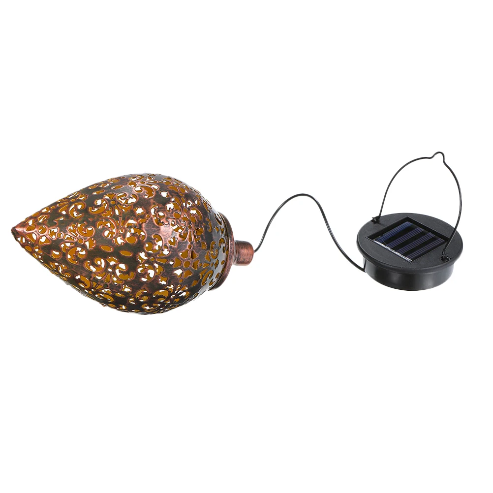 

1pc Powered Art Hollow-Out Lantern Outdoor Hanging Garden Light Decorative Led Led Solar Light Solar Lamp For Yard
