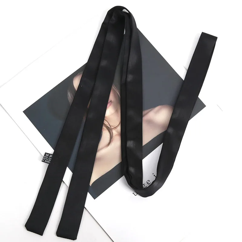 

New 160*2.5cm Long Bag Scarf Women Hair Band Lady Accessories Skinny Scarves Headband Satin Ribbon Neck Tie Decorative