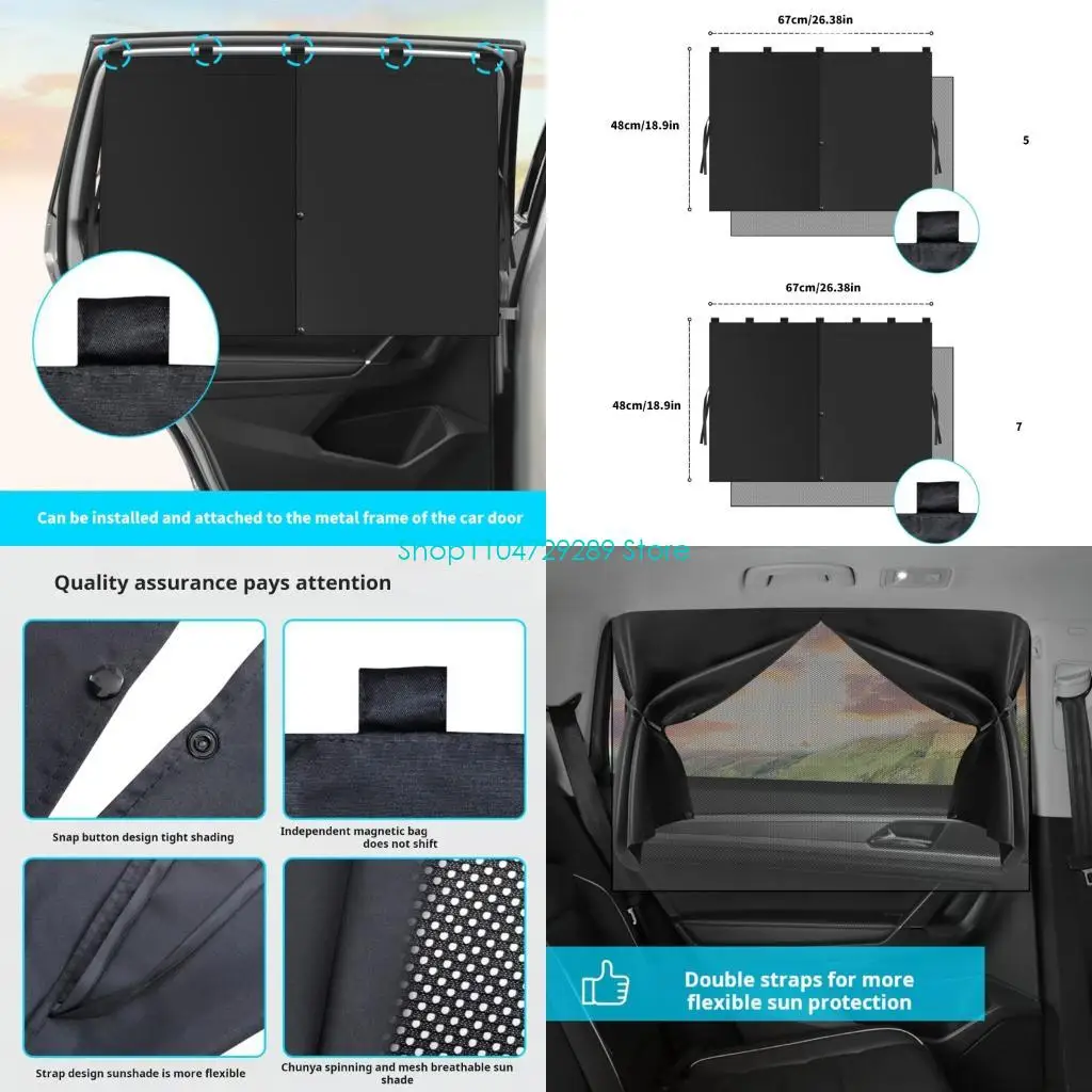 D8KE Multipurpose Auto Sunshade Small Size Design Car Shade for Superior Ventilation