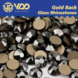 VDD 065 Hematite High Quality SS4-SS20 Glass Rhinestones Crystal Gold Flatback Non-hotfix Stones For DIY Accessories Nail Art