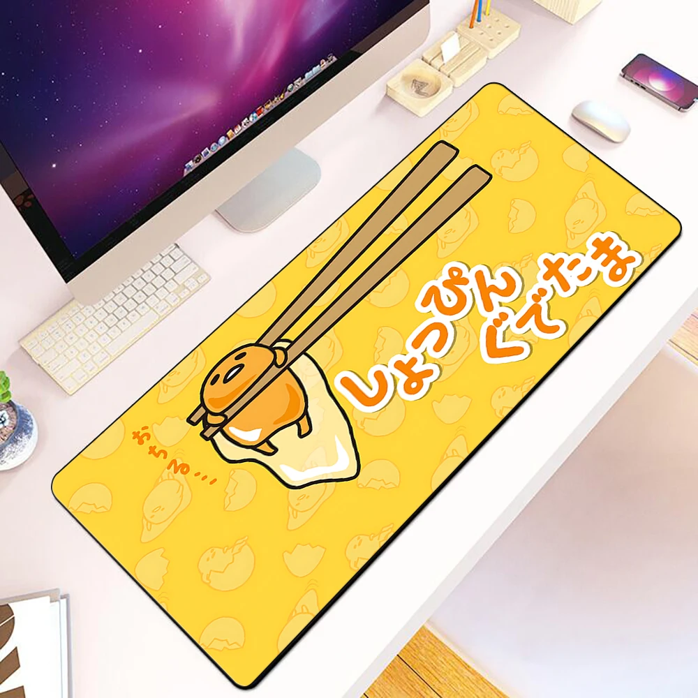 Sanrio Gudetama Lazy Egg Mousepad HD Printing Computer Gamers Locking Edge Non-slip Mouse Pad XXL90x40cm Keyboard PC Desk Pad