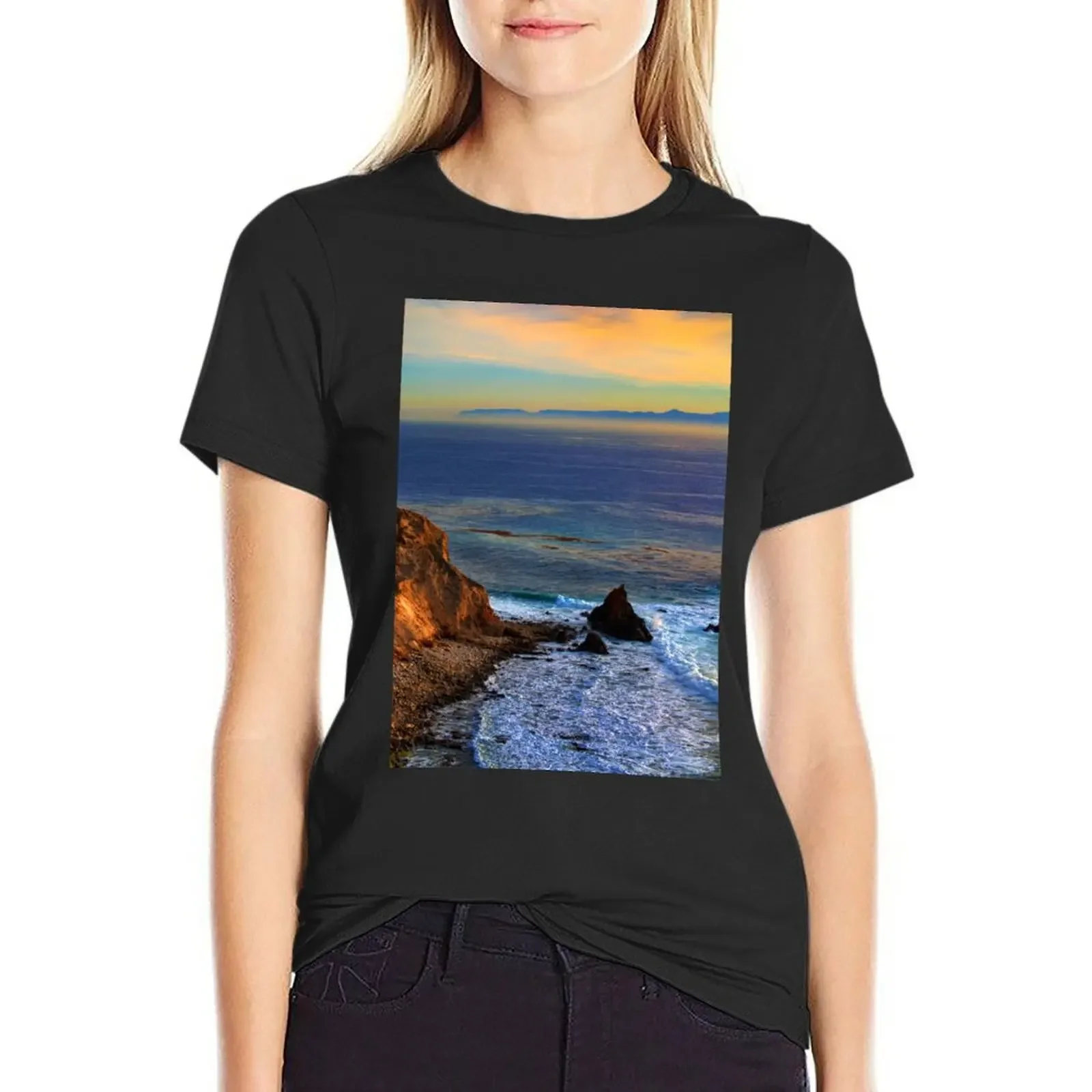 Pelican Cove Rancho Palos Verdes T-Shirt funny vintage clothes summer tops western t shirts for Women