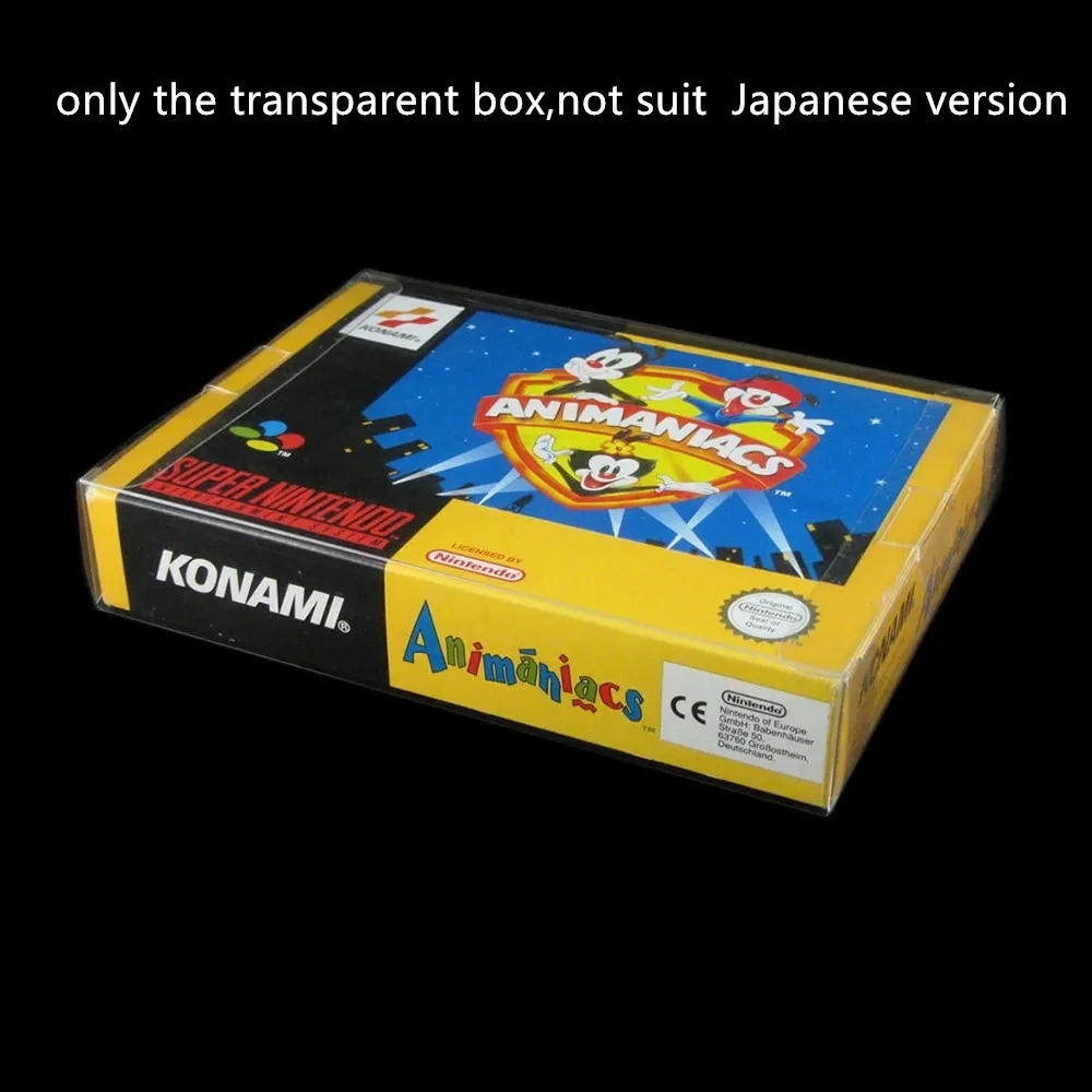 500pcs Plastic PET Transparent Protector Game Box for SNES N64