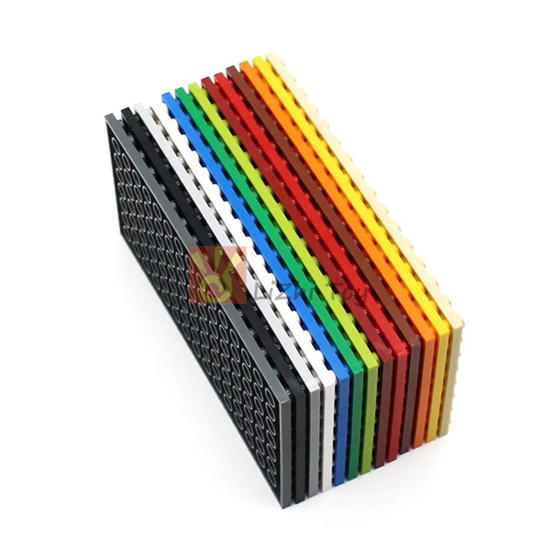 4pcs DIY Building Blocks Thin Plate Bricks 8x16 Dots 12 Color Educational Classic Size Compatible with 92438 Toys for Children