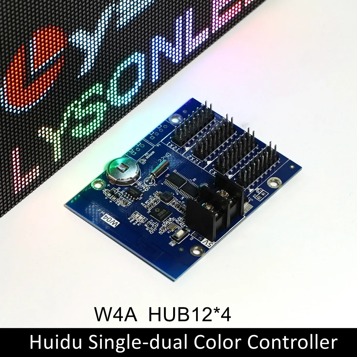 HD-W4A Monochrome Wifi LED Control Card with 4xHUB12 Support Mobile Phone Wireless Connection