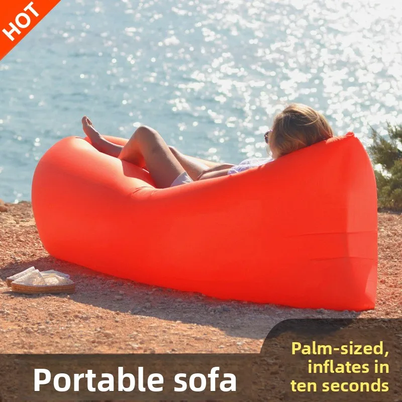 

Viral Outdoor Inflatable Sofa Inflatable Bed Portable Air Sleeping Bag Single-Person Folding Camping Air Mattress