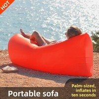 Viral Outdoor Inflatable Sofa Inflatable Bed Portable Air Sleeping Bag Single-Person Folding Camping Air Mattress